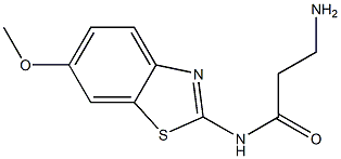 3-amino-N-(6-methoxy-1,3-benzothiazol-2-yl)propanamide Struktur