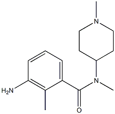 3-amino-N,2-dimethyl-N-(1-methylpiperidin-4-yl)benzamide Struktur