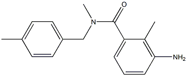 3-amino-N,2-dimethyl-N-[(4-methylphenyl)methyl]benzamide Struktur