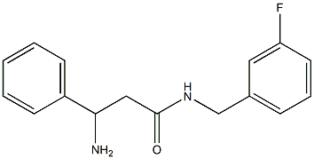 3-amino-N-[(3-fluorophenyl)methyl]-3-phenylpropanamide Struktur