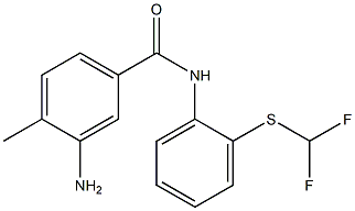 3-amino-N-{2-[(difluoromethyl)sulfanyl]phenyl}-4-methylbenzamide Struktur