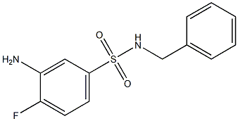 3-amino-N-benzyl-4-fluorobenzene-1-sulfonamide Struktur