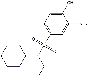 3-amino-N-cyclohexyl-N-ethyl-4-hydroxybenzene-1-sulfonamide Struktur