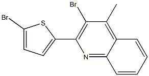 3-bromo-2-(5-bromothiophen-2-yl)-4-methylquinoline Struktur