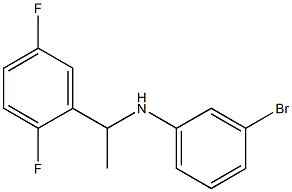 3-bromo-N-[1-(2,5-difluorophenyl)ethyl]aniline Struktur