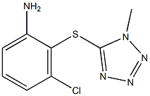 3-chloro-2-[(1-methyl-1H-1,2,3,4-tetrazol-5-yl)sulfanyl]aniline Struktur