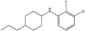 3-chloro-2-fluoro-N-(4-propylcyclohexyl)aniline Struktur