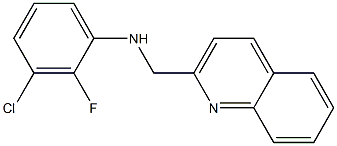 3-chloro-2-fluoro-N-(quinolin-2-ylmethyl)aniline Struktur