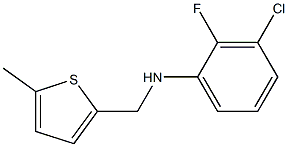 3-chloro-2-fluoro-N-[(5-methylthiophen-2-yl)methyl]aniline Struktur