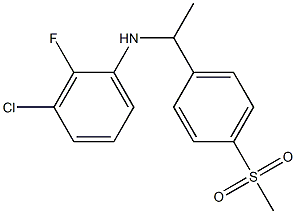 3-chloro-2-fluoro-N-[1-(4-methanesulfonylphenyl)ethyl]aniline Struktur