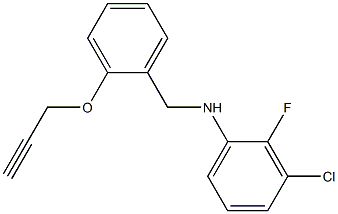 3-chloro-2-fluoro-N-{[2-(prop-2-yn-1-yloxy)phenyl]methyl}aniline Struktur