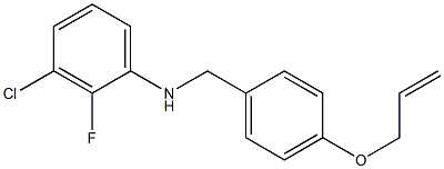 3-chloro-2-fluoro-N-{[4-(prop-2-en-1-yloxy)phenyl]methyl}aniline Struktur