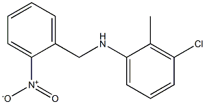 3-chloro-2-methyl-N-[(2-nitrophenyl)methyl]aniline Struktur