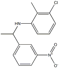 3-chloro-2-methyl-N-[1-(3-nitrophenyl)ethyl]aniline Struktur