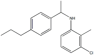 3-chloro-2-methyl-N-[1-(4-propylphenyl)ethyl]aniline Struktur