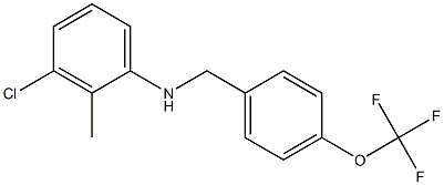 3-chloro-2-methyl-N-{[4-(trifluoromethoxy)phenyl]methyl}aniline Struktur