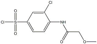 3-chloro-4-(2-methoxyacetamido)benzene-1-sulfonyl chloride Struktur