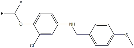 3-chloro-4-(difluoromethoxy)-N-{[4-(methylsulfanyl)phenyl]methyl}aniline Struktur