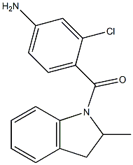 3-chloro-4-[(2-methyl-2,3-dihydro-1H-indol-1-yl)carbonyl]aniline Struktur