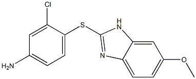 3-chloro-4-[(6-methoxy-1H-1,3-benzodiazol-2-yl)sulfanyl]aniline Struktur