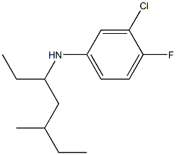 3-chloro-4-fluoro-N-(5-methylheptan-3-yl)aniline Struktur