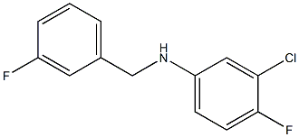 3-chloro-4-fluoro-N-[(3-fluorophenyl)methyl]aniline Struktur