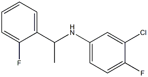 3-chloro-4-fluoro-N-[1-(2-fluorophenyl)ethyl]aniline Struktur