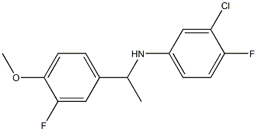 3-chloro-4-fluoro-N-[1-(3-fluoro-4-methoxyphenyl)ethyl]aniline Struktur