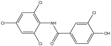 3-chloro-4-hydroxy-N-(2,4,6-trichlorophenyl)benzamide Struktur