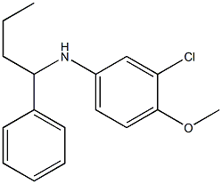 3-chloro-4-methoxy-N-(1-phenylbutyl)aniline Struktur