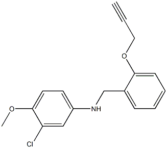 3-chloro-4-methoxy-N-{[2-(prop-2-yn-1-yloxy)phenyl]methyl}aniline Struktur