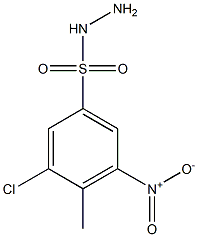 3-chloro-4-methyl-5-nitrobenzene-1-sulfonohydrazide Struktur