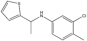 3-chloro-4-methyl-N-[1-(thiophen-2-yl)ethyl]aniline Struktur