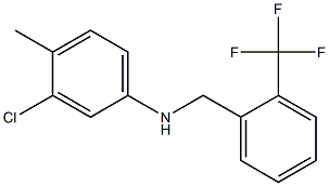 3-chloro-4-methyl-N-{[2-(trifluoromethyl)phenyl]methyl}aniline Struktur