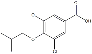 3-chloro-5-methoxy-4-(2-methylpropoxy)benzoic acid Struktur