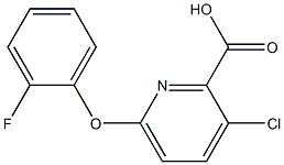 3-chloro-6-(2-fluorophenoxy)pyridine-2-carboxylic acid Struktur