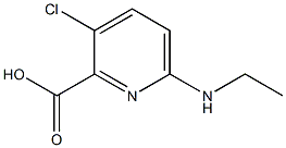 3-chloro-6-(ethylamino)pyridine-2-carboxylic acid Struktur