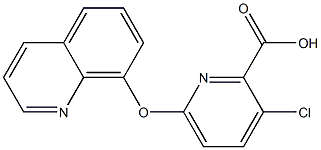 3-chloro-6-(quinolin-8-yloxy)pyridine-2-carboxylic acid Struktur