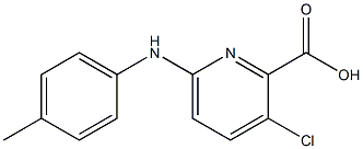 3-chloro-6-[(4-methylphenyl)amino]pyridine-2-carboxylic acid Struktur