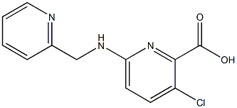 3-chloro-6-[(pyridin-2-ylmethyl)amino]pyridine-2-carboxylic acid Struktur