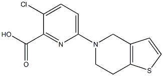 3-chloro-6-{4H,5H,6H,7H-thieno[3,2-c]pyridin-5-yl}pyridine-2-carboxylic acid Struktur