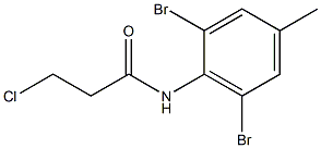 3-chloro-N-(2,6-dibromo-4-methylphenyl)propanamide Struktur