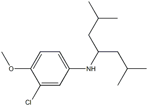 3-chloro-N-(2,6-dimethylheptan-4-yl)-4-methoxyaniline Struktur