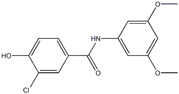 3-chloro-N-(3,5-dimethoxyphenyl)-4-hydroxybenzamide Struktur