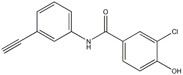 3-chloro-N-(3-ethynylphenyl)-4-hydroxybenzamide Struktur