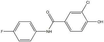 3-chloro-N-(4-fluorophenyl)-4-hydroxybenzamide Struktur