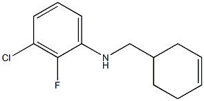 3-chloro-N-(cyclohex-3-en-1-ylmethyl)-2-fluoroaniline Struktur