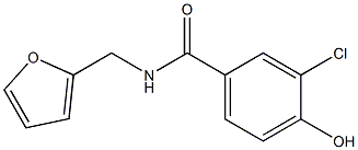 3-chloro-N-(furan-2-ylmethyl)-4-hydroxybenzamide Struktur