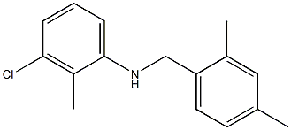 3-chloro-N-[(2,4-dimethylphenyl)methyl]-2-methylaniline Struktur