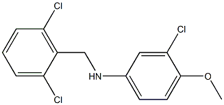 3-chloro-N-[(2,6-dichlorophenyl)methyl]-4-methoxyaniline Struktur